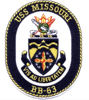 5'' NAVY USS MISSOURI BB-63 EMBROIDERED PATCH