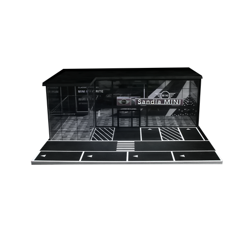 Diorama 1:64 Car Garage Model LED City Car Showroom Scene Display Building Model - Picture 58 of 102