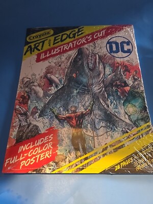 Crayola Art with Edge Illustrator's Cut DC Comics Coloring Book & Poster New