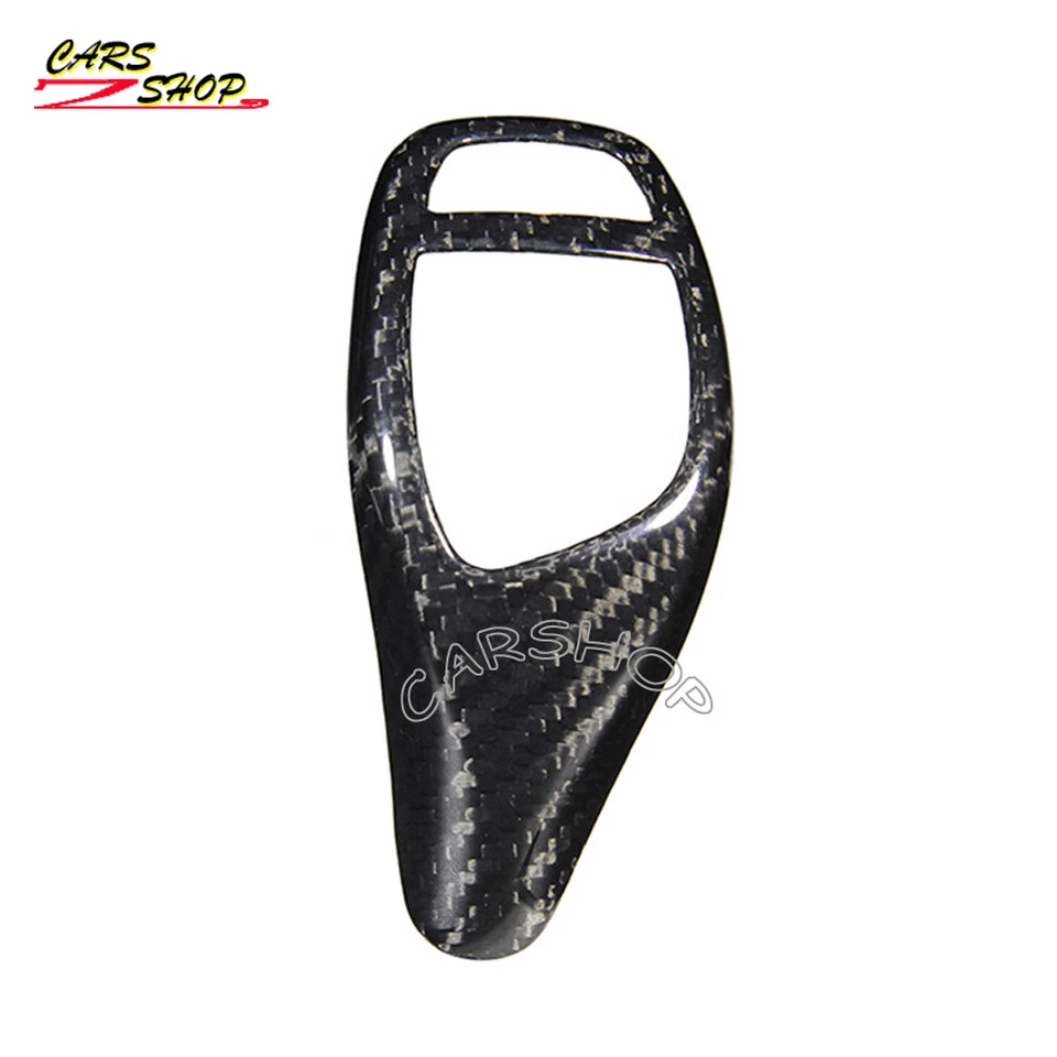 Cubierta de perilla de engranaje interior de fibra de carbono real para BMW F20 F21 F15 F16 F30 F32 Foto 3 de 4