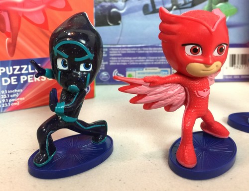 Disney Junior PJ Masks Puzzles & PVC figures Just Play Cake Toppers #20F - Picture 2 of 6