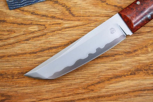 North Mountain Blade Chop Mini Fixed 3.5" Full Tang Steel Rosewood Scar Handle - Picture 3 of 11