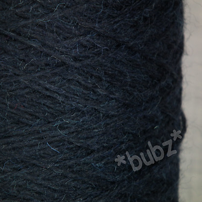 WEICHE 4-LAGIGE REINE WOLLE MARINEBLAU 400g KEGEL 8 KUGELN GARN HANDMASCHINE STRICK HALO
