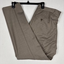 Pantalones Brooks Brothers Reda Flexo Para Hombre 36x30 Beige BrooksFlex Milano Fit Plisado