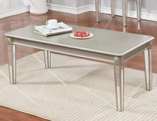 Roundhill Furniture Barent Contemporary Wood Coffee Table with Mirrored Legs ...