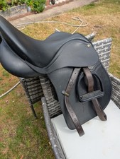 Wintec 17” 43cm Black GP Horse Saddle Bridle Bits Girth Stirrups Tack Bundle