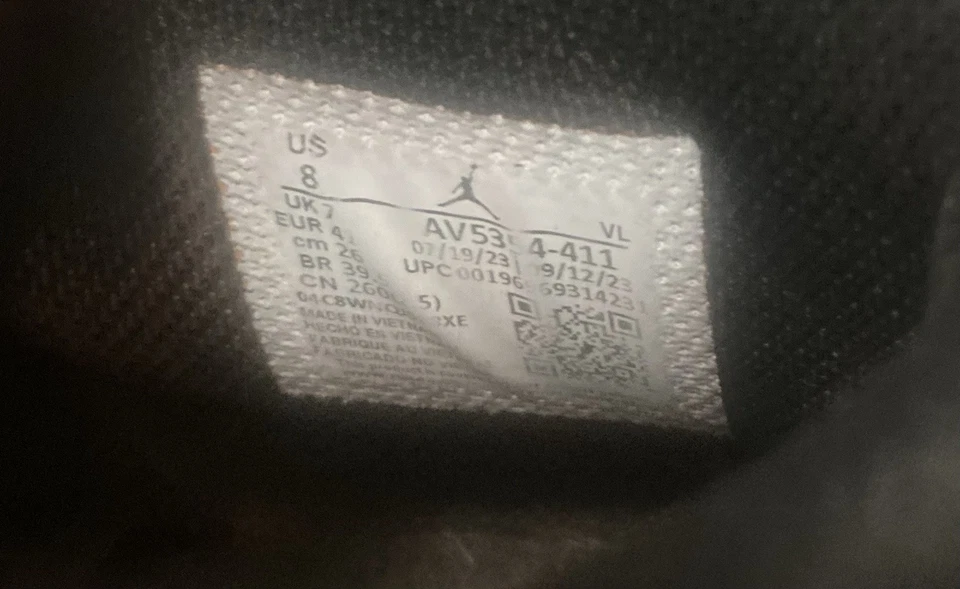 Botines de béisbol Nike Air Jordan 1 RetroMCS talla 8 color azul y negro AV 5354-411 Foto 4 de 4