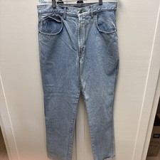 Vintage Bugle Boy Men  s 32x32 Jeans Straight Leg Light Blue Denim Pants