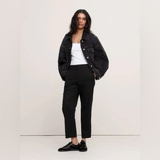 NWT Banana Republic All Day Pant Black Tencel Cotton Blend Size Small