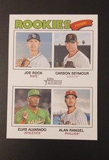 2026 Topps Heritage - Quad Rookies Joe Rock, Carson Seymour, Elvis Alvarado #389