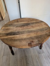 table ronde avec rallonge ancienne