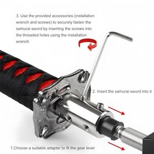 Samurai Zwaard Versnellingspookknop Katana Blauw+Wit - usage example