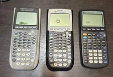 Lot Of 3 Texas Instruments Graphing Calculators- PARTS ONLY