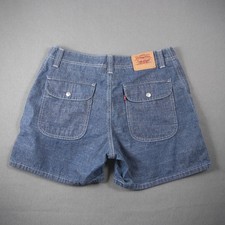 Vintage Y2K 00' Levis Denim Western Shorts Blue 5" Contrast Stitch Womens 12