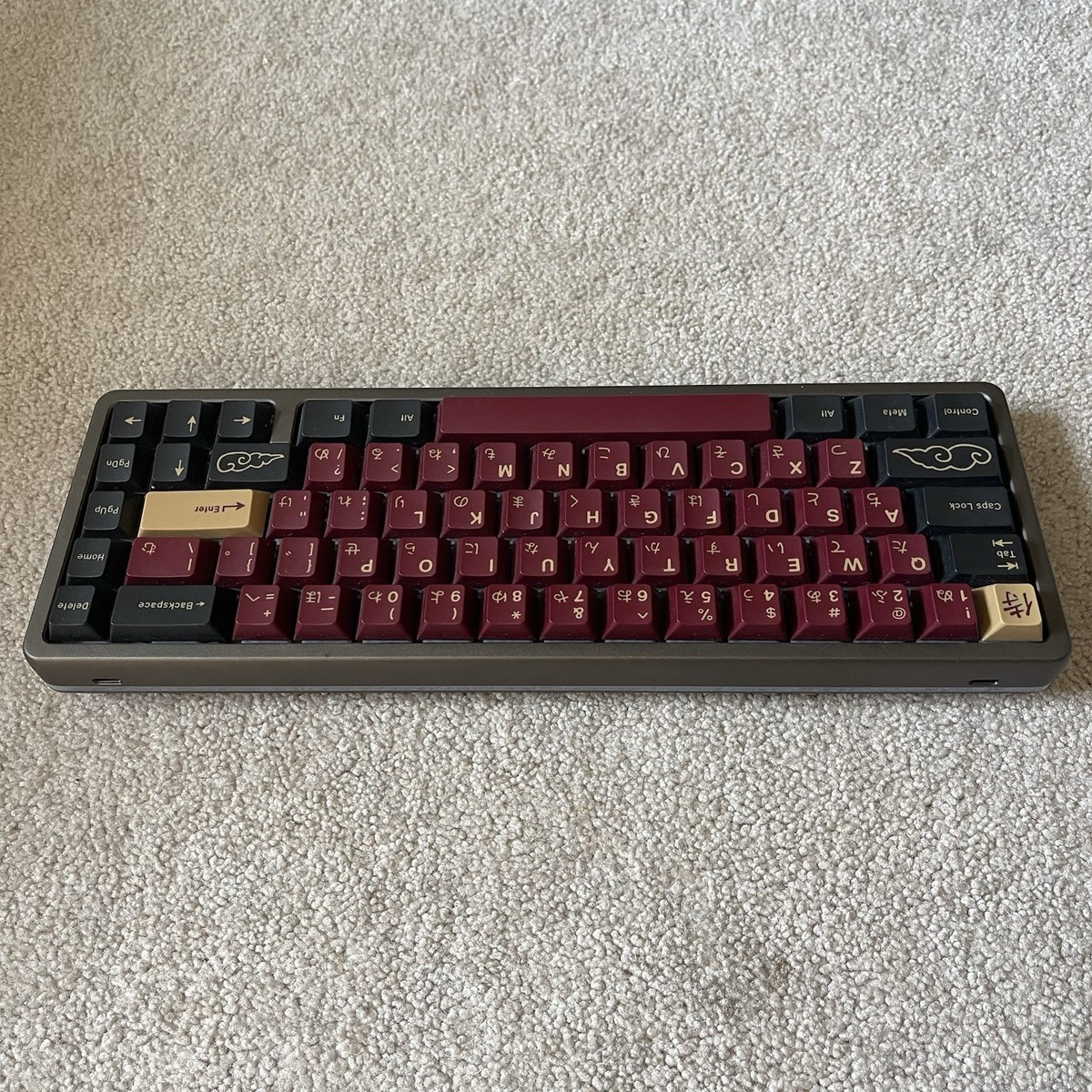 Authentic GMK Red Samurai 65% Custom Mechanical Keyboard