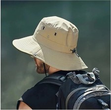 Wide Brim Sun Hat UV Protection Bucket Cap For Hiking Camping Fishing Safari Men