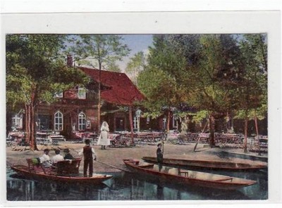 39021454 - Lehde in the Spreewald with a view of the Gasthaus Zum froehlichen Hecht