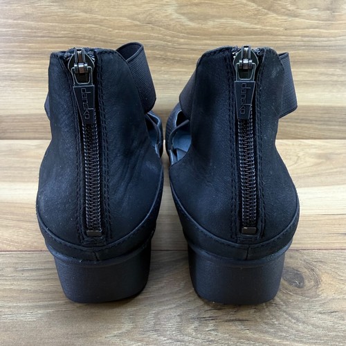 Dansko Laura Perf Wedge Comfort Pumps Womens 9 EU 39 Black Nubuck Back Zip - Afbeelding 8 van 11