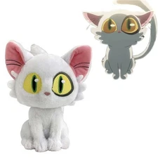 25CM Suzume White Cat Daijin Cosplay Plush Toy Cartoon Soft Stuffed Doll Mascot
