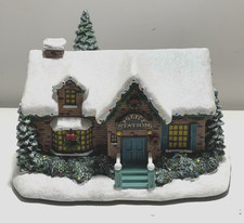 NEW Bradford Exchange Hawthorn Christmas village Thomas Kinkade Police station