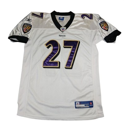 Reebok Baltimore Ravens Ray Rice 27 Authentic On-Field Jersey White Mens 48