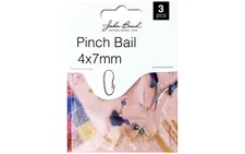 John Bead MHF Pinch Bail 4x7mm Gold 3pc