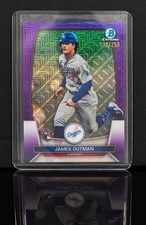 2023 Bowman Chrome Purple Mojo Refractor #13 James Outman RC /250 Rookie Card. rookie card picture