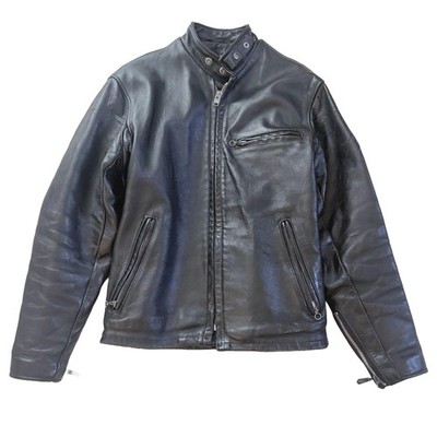 【schott】Single leather jacket 641 Vtg Schott Single Rider Steerhide Leather Motorcycle Jacket 641 Sz