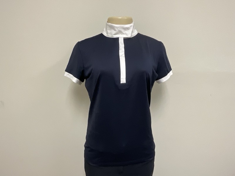 Lotus Romeo Women's Navy Short Sleeve Riding Shirt Size L NWT Equestrian