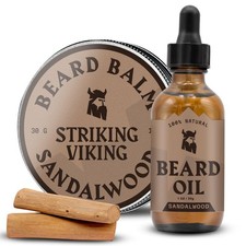 Beard Oil and Balm - Men's Beard Grooming Kit with All-Natural Beard Oil and ...