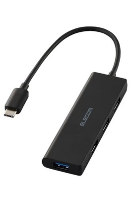 ELECOM USB Hub USB-C connection USB 3.2 Gen1 5Gbps 4 ports bus-powered 15cm
