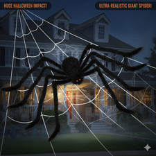 Giant Large Cobweb Halloween Decorations Triangular Spider Web With Spiders