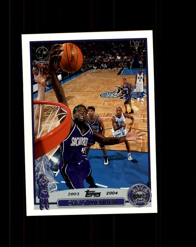 Chris Webber 2003-04 Topps Basketball 1st Edition #4 Sacramento Kings