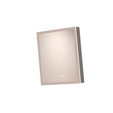 24 in. W x 30 in. H Rectangular Silver Aluminum Recessed/Surface Mount Left