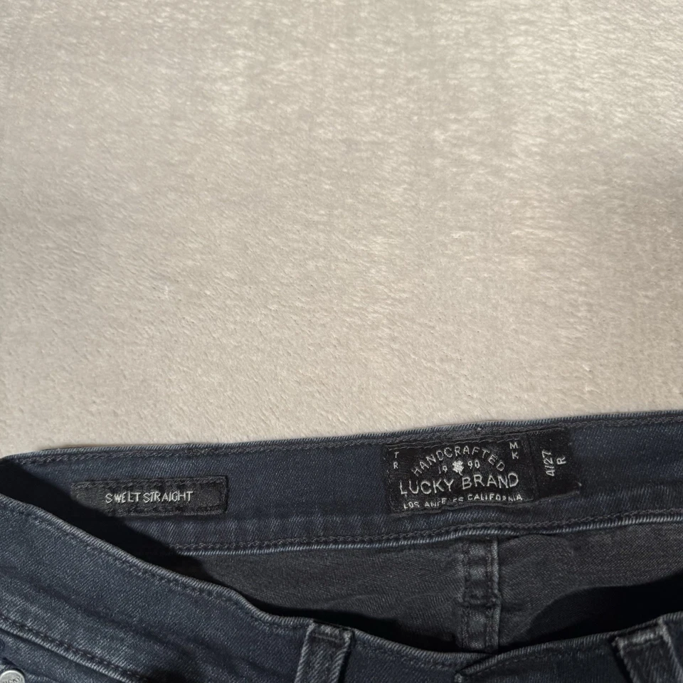 Lucky Brand Jeans Womens 4/27 Blue Sweet’N Straight Dark Wash Denim Stretch - Image 4 of 4
