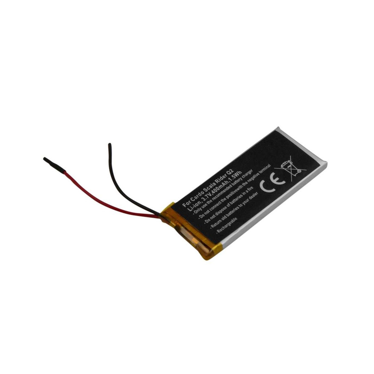 Batterie Li-Polymère 3.7V pour Cardo Scala Rider Q2 intercom moto gris