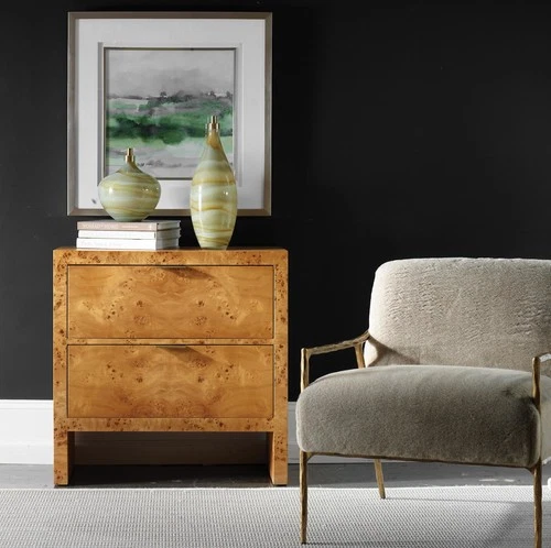 Uttermost 24381 Indus 30"W 2 Drawer Acacia Cabinet - Burl - Picture 3 of 5