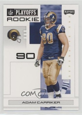 2007 Playoff NFL Playoffs Rookie Black 162/199 Adam Carriker #139 Rookie RC 0b6