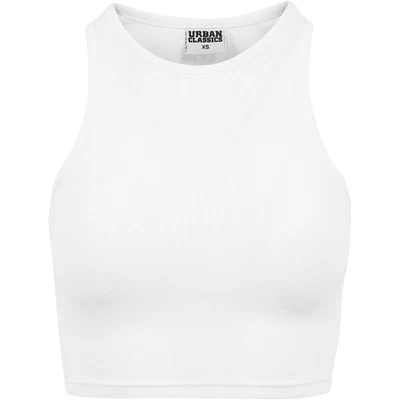 Ladies Cropped Rib Top white - Photo 1/4