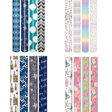 Wrapping Paper 4 x 3 Metre Rolls Mother's Day Father's Day Birthday