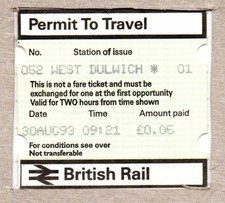 West Dulwich 01 - PERTIS Permit to Travel from station - London SE21