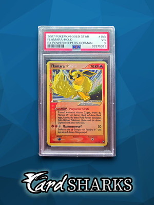 2007 Pokemon Gold Star Flamara Holo Power Keepers Deutsch PSA 3 POP 6