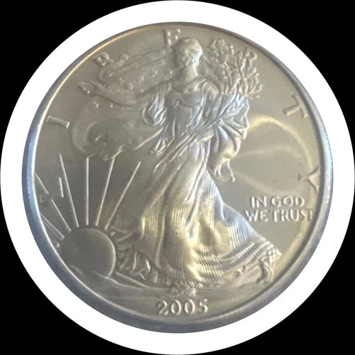 2005  American Silver Eagle PCGS MS69 20th Anniversary Flag Free Shipping