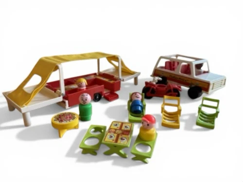 Vintage 70’s Fisher Price Little People Pop-Up Camper Set 992