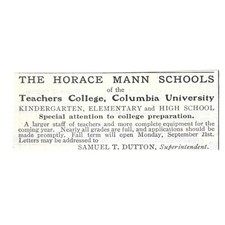Horace Mann Schools Columbia University Samuel Dutton 1903 Magazine Ad SAG7-S4