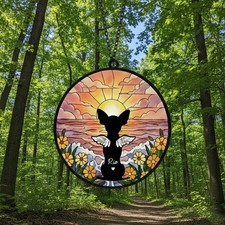 Personalized Dog Memorial Suncatcher, Pet Loss Sympathy Gift