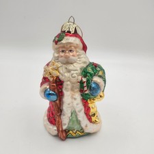 Lao Mai Glass Blown Glass Santa Ornament Red ...