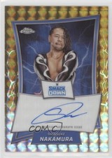 2025 Topps Chrome WWE Gold Geometric Refractor 20/50 Shinsuke Nakamura Auto 1co7