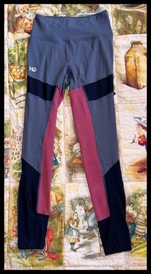 Horseware Ireland High Waist Grip Riding Tights Breeches XS Charcoal/Redwood