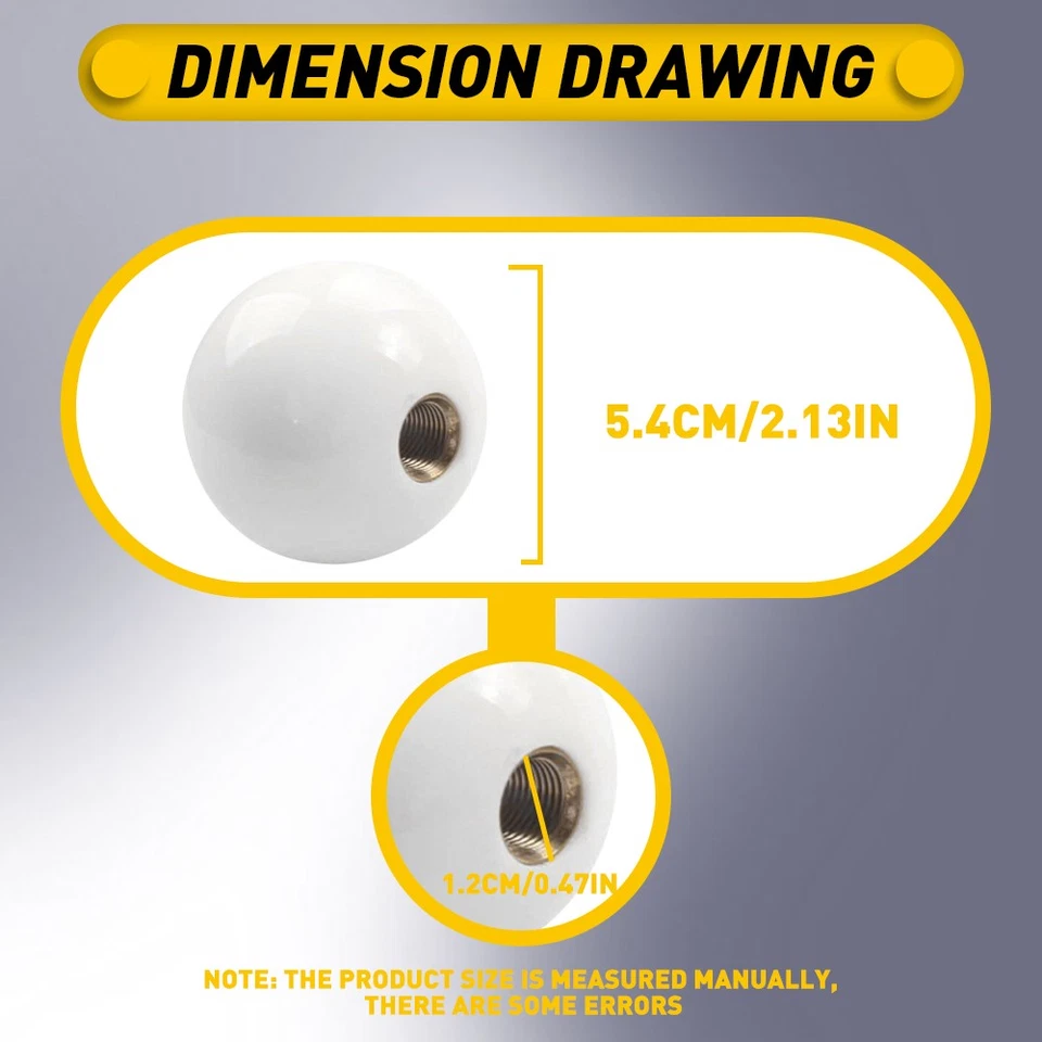 Palanca de cambios de palanca de cambios de bola redonda manual universal para automóvil duradera Foto 3 de 4